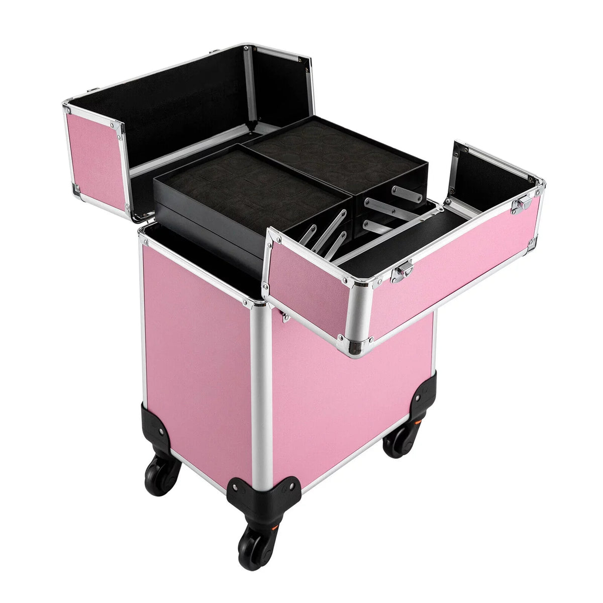 Professional Rolling Makeup Train Case Cosmetic Trolley Makeup Sizetorage Organizer