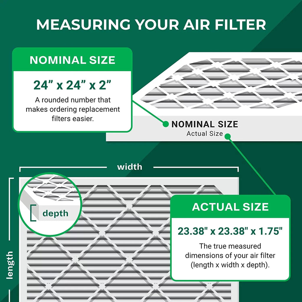 Filterbuy 24x24x2 MERV 11 Pleated HVAC AC Furnace Air Filters (4-Pack)