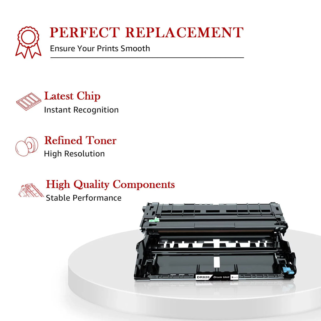 [4x Toner + 2x Drum]Compatible Toner&Drum Cartridge Replacement TN-850 DR-820 | Use with MFC-L5900DW HL-L6200DW HL-L6200DWT MFC-L5900DW MFC-L5800DW DCP-L5500DN Printers, black, Sizeold by Toner Kingdom