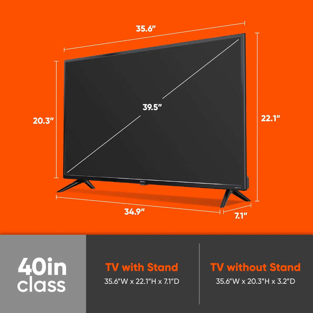 onn. 40” Class FHD (1080P) LED Roku Sizemart TV (100097810)