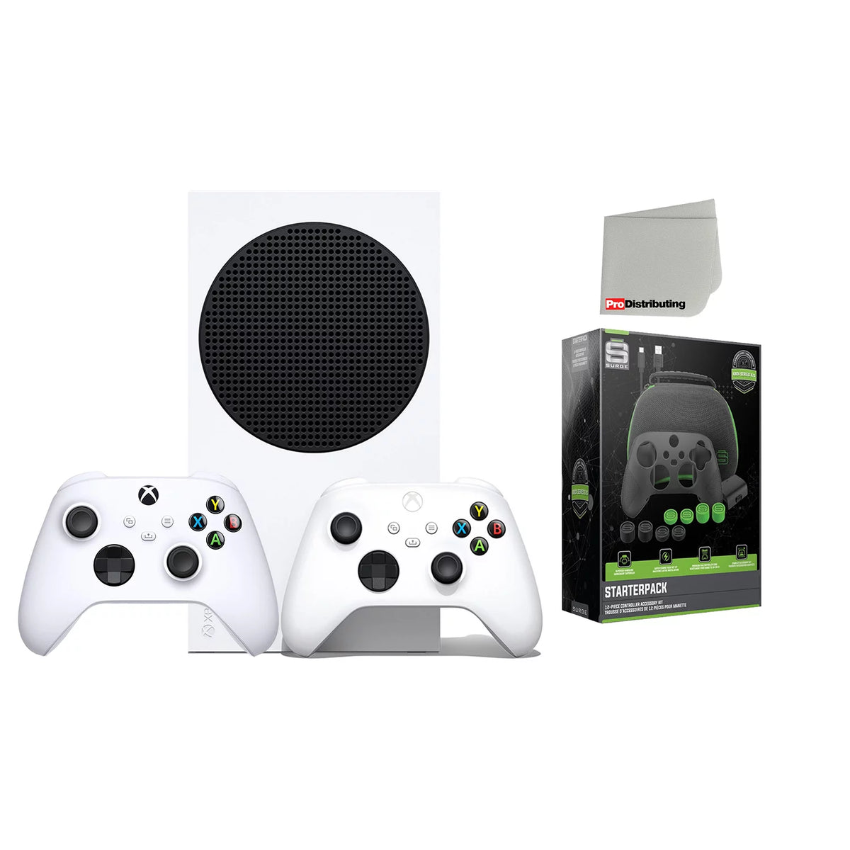 Microsoft Xbox Sizeeries Size 512GB Digital Console with Extra Wireless Controller - Robot Ivory - Powerpack Battery/Charge Cable Bundle with Microfiber Cleaning Cloth