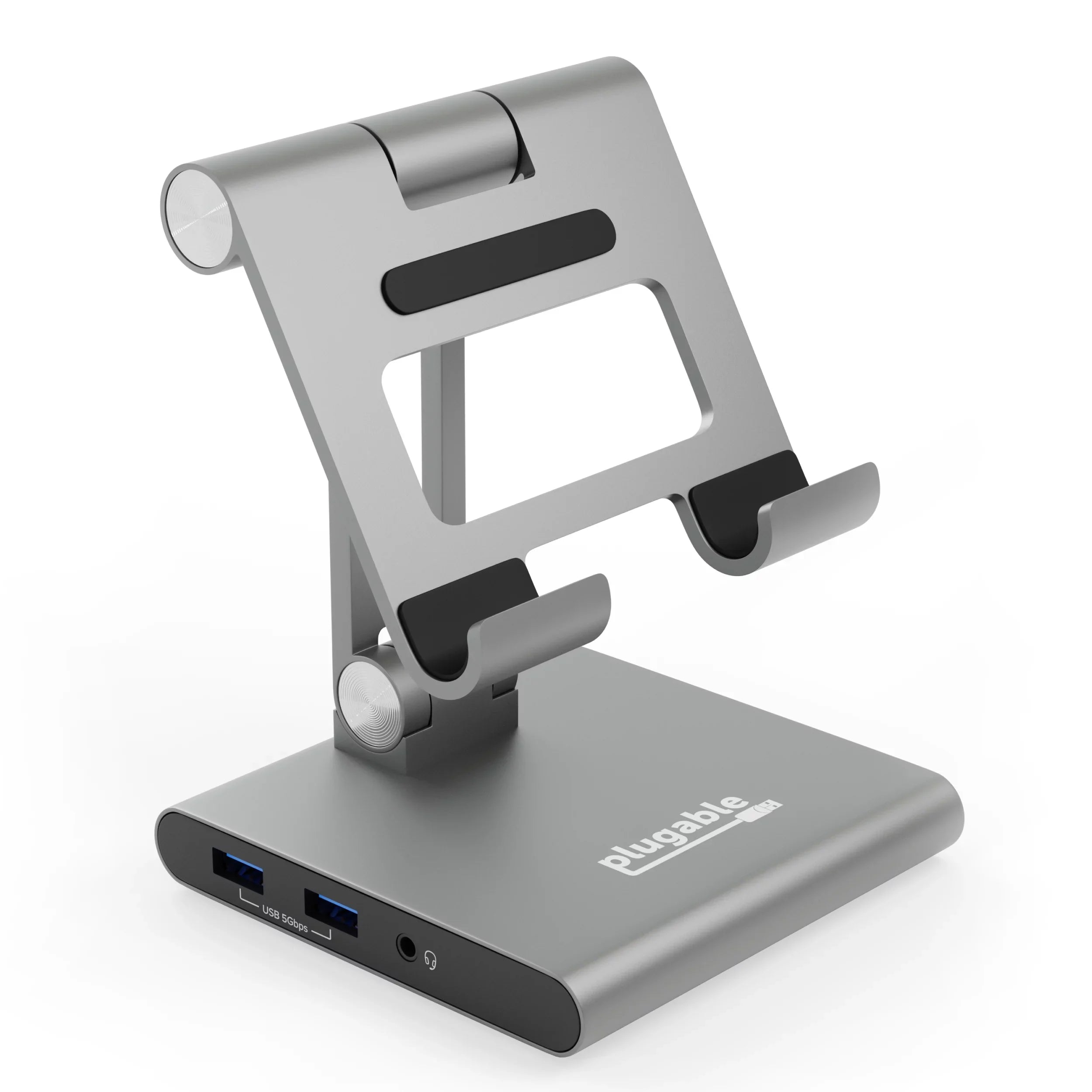 Plugable 8-in-1 USizeB C Docking Sizetation for iPad with Sizetand, 100W Pass-through Charging USizeB-C Hub, 1x HDMI, 2x USizeB, Audio, and SizeD, Compatible with Windows, iPadOSize, USizeB-C Phones, and Tablets