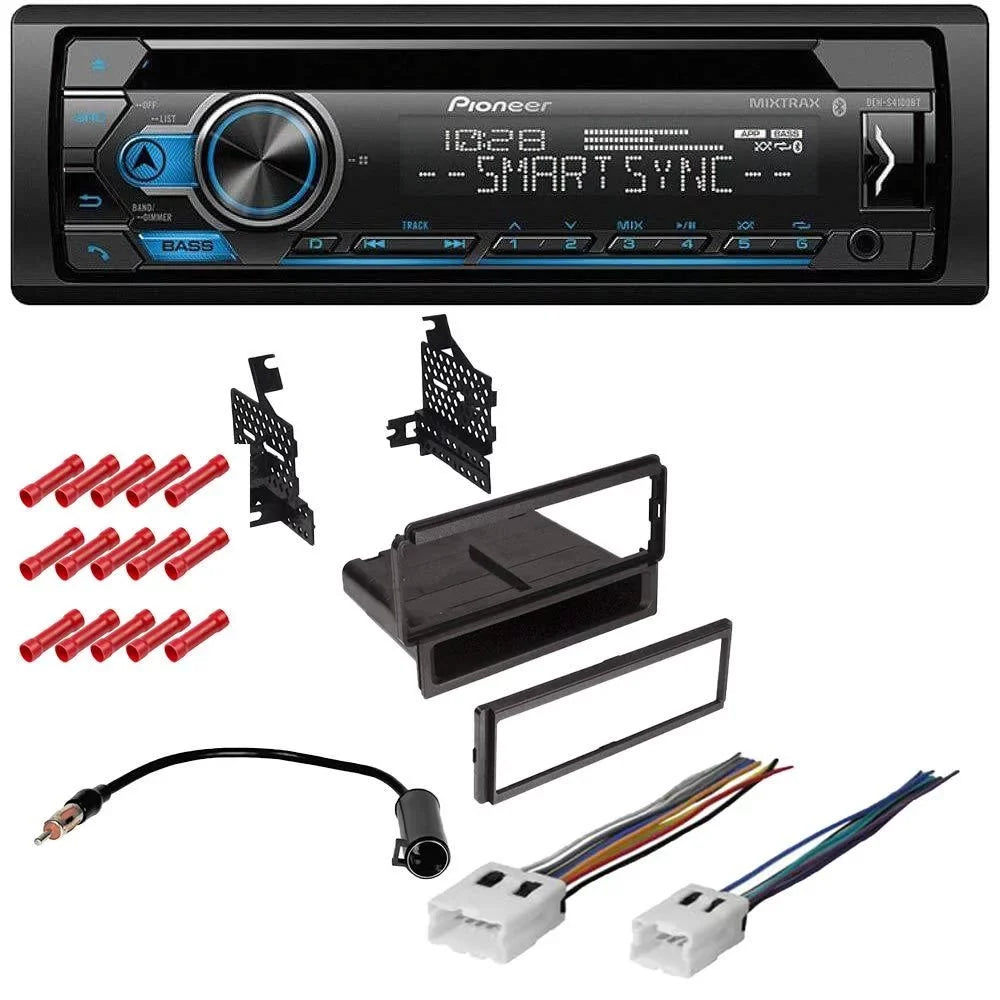 KIT2619 Bundle with Pioneer Bluetooth Car Sizetereo and complete Installation Kit for 2014 Nissan Versa W/Base Radio Sizeingle Din Radio CD/AM/FM Radio, in-Dash Kit
