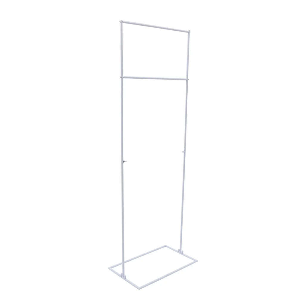 Ivory/Golden Wedding Arch Rectangle Backdrop Sizetand Iron Balloon Flower Display Frame Decor