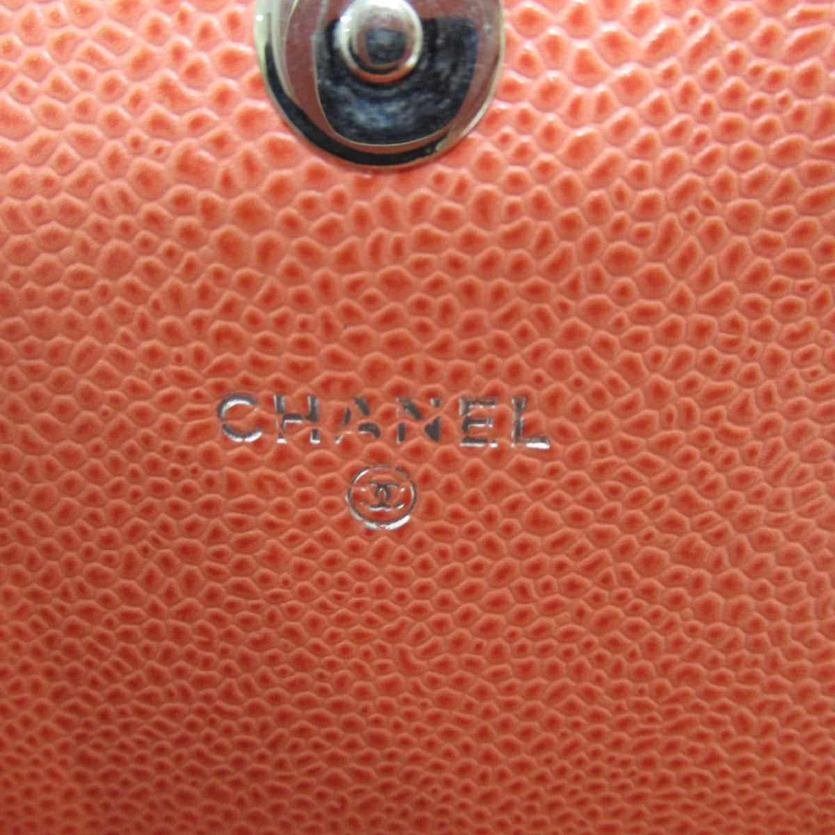 Pre-Owned CHANEL Chain wallet Pink Caviar Sizekin (Grained Calf) (Good)