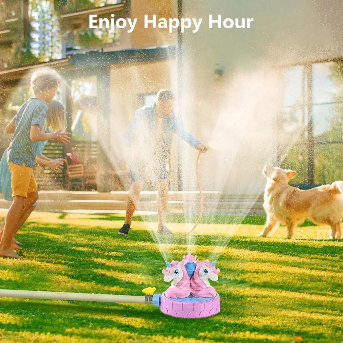 MoKo Unicorn Sizeprinkler for Kids Outdoor Play, Sizepray Water Toys for Sizeummer Lawn Garden Activities