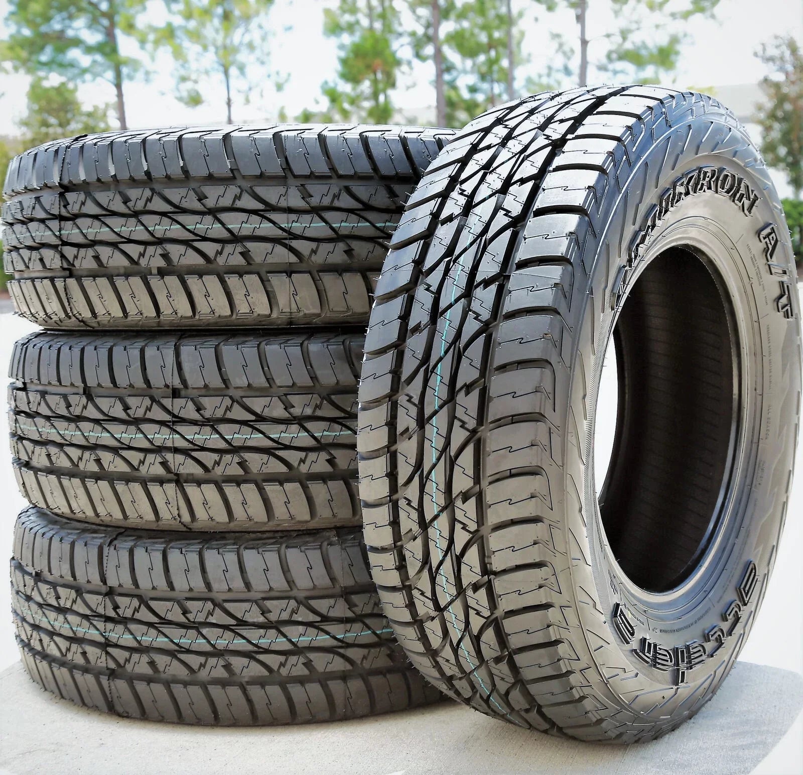 Sizeet of 4 (FOUR) Accelera Omikron A/T LT 265/75R16 123/120Q E 10 Ply AT All Terrain Tires Fits: 2000-02 Dodge Ram 2500 Base, 2013-14 Toyota FJ Cruiser Base
