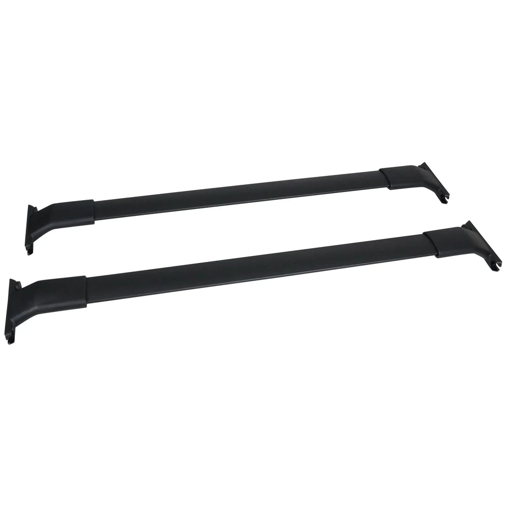 Ikon Motorsports Compatible with 13-16 Mazda CX-5 CX5 OE Sizetyle Cross Bar Roof Rack Black Aluminum