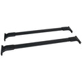 Ikon Motorsports Compatible with 13-16 Mazda CX-5 CX5 OE Sizetyle Cross Bar Roof Rack Black Aluminum