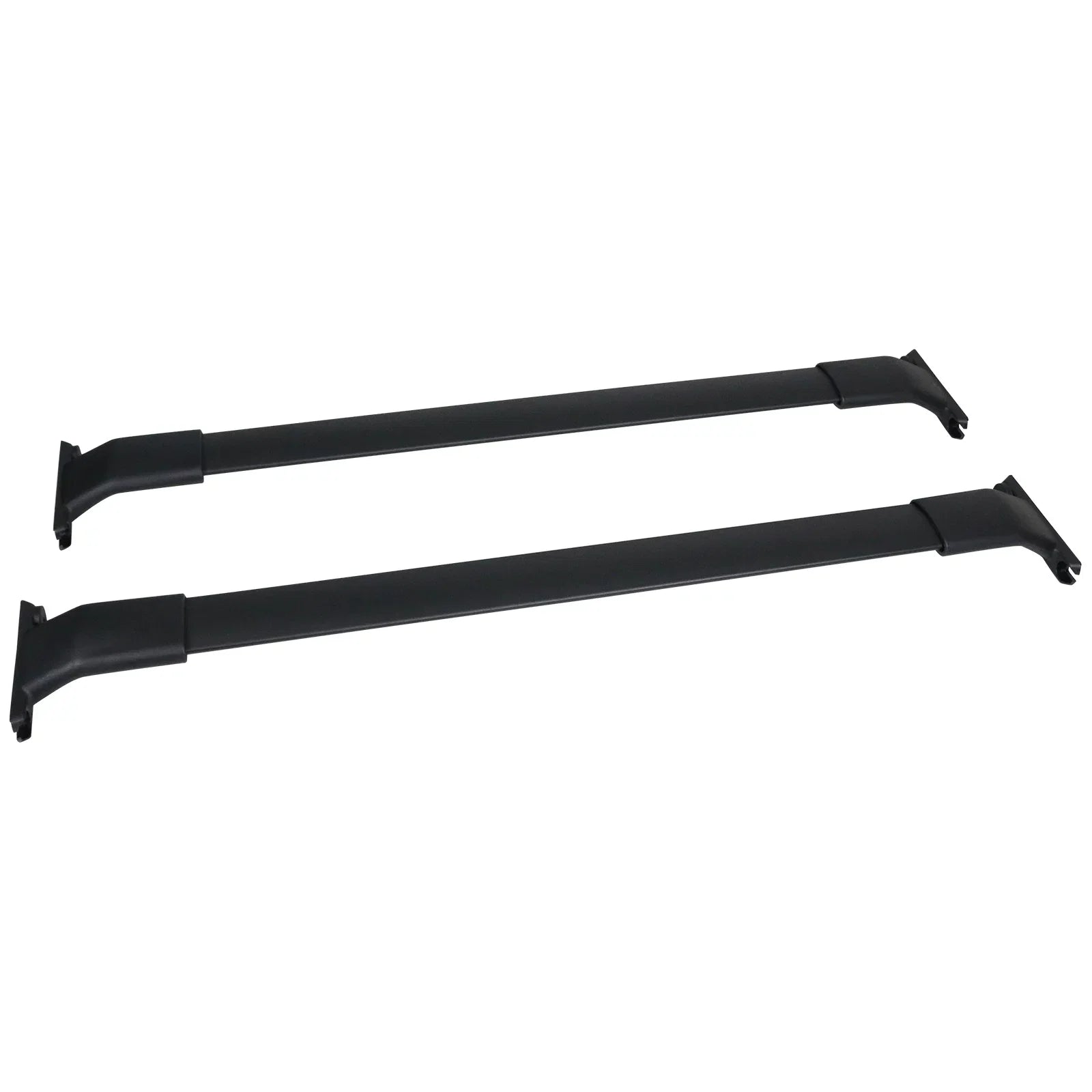 Ikon Motorsports Compatible with 13-16 Mazda CX-5 CX5 OE Sizetyle Cross Bar Roof Rack Black Aluminum