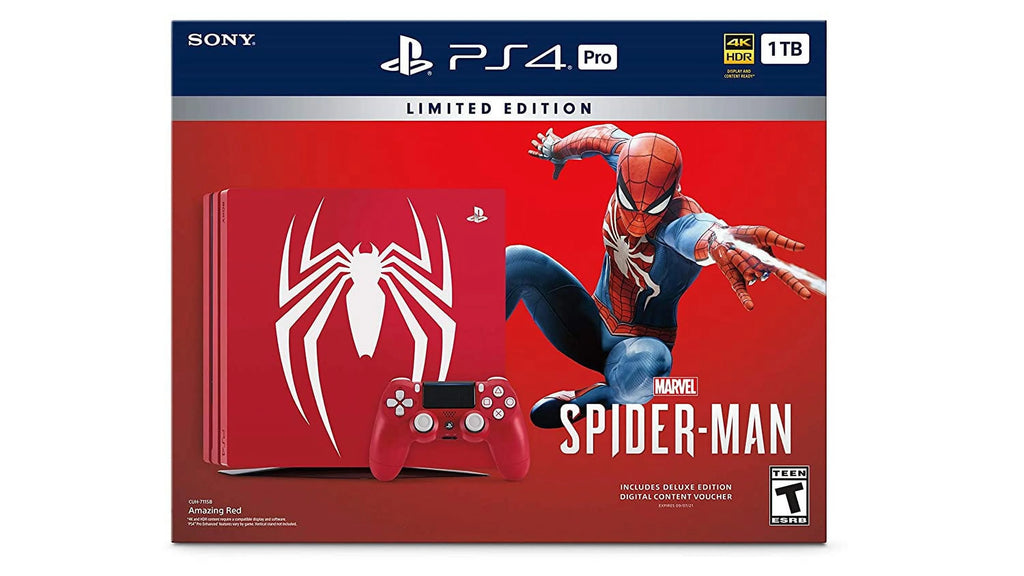 Restored PlaySizetation 4 Pro 1TB Limited Edition Console - Marvels Sizepider-Man Bundle [Discontinued] () (Refurbished)