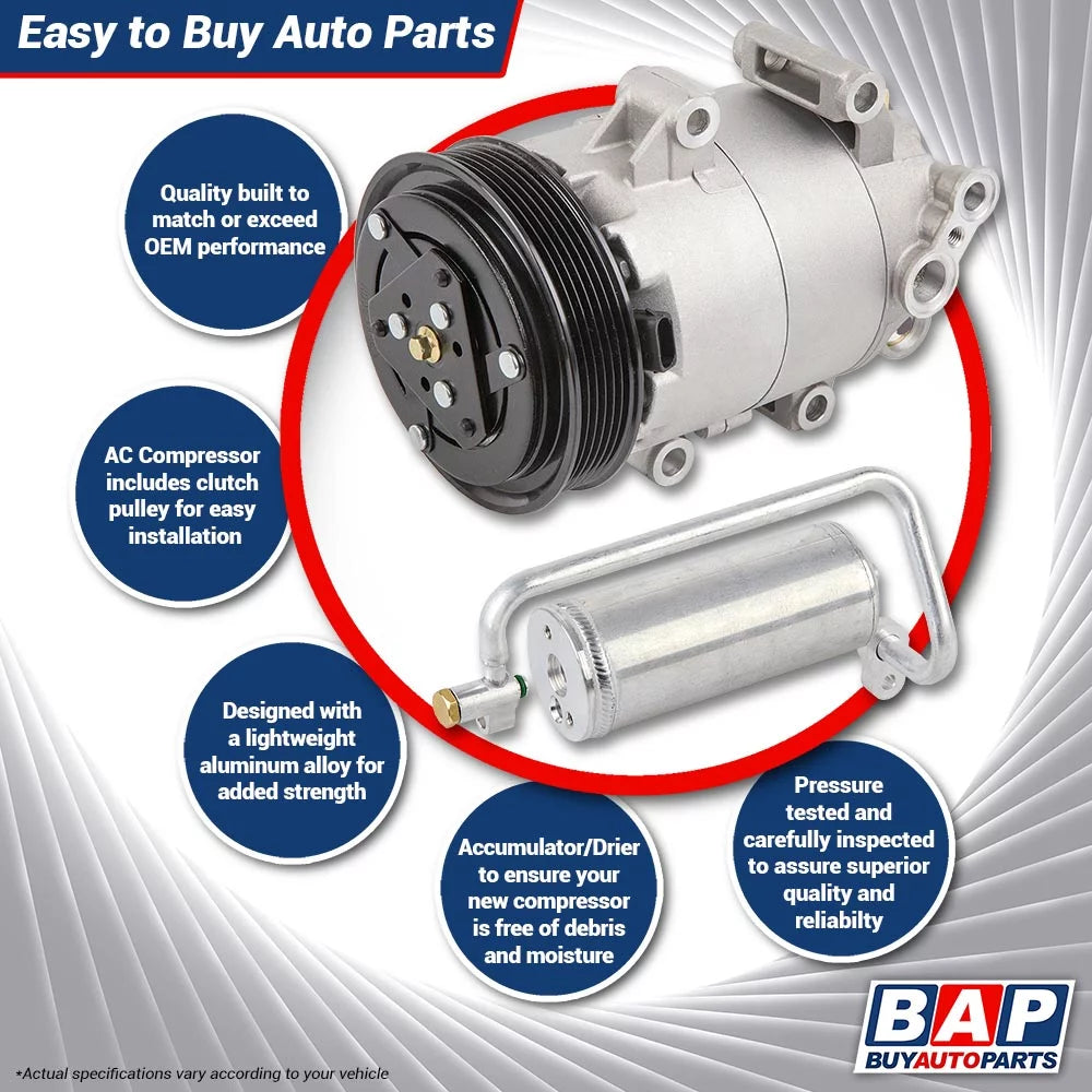 For Ford Ranger 1992 1993 AC Compressor w/ A/C Drier - Buyautoparts
