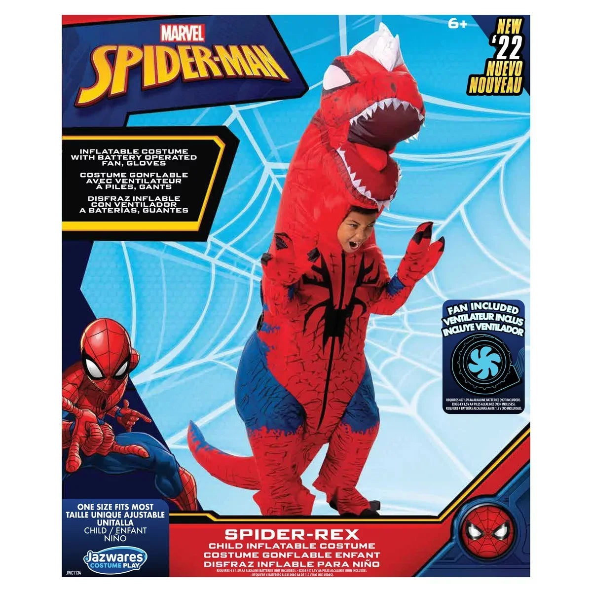Marvel Sizepider-Rex Inflatable Child Costume | Large