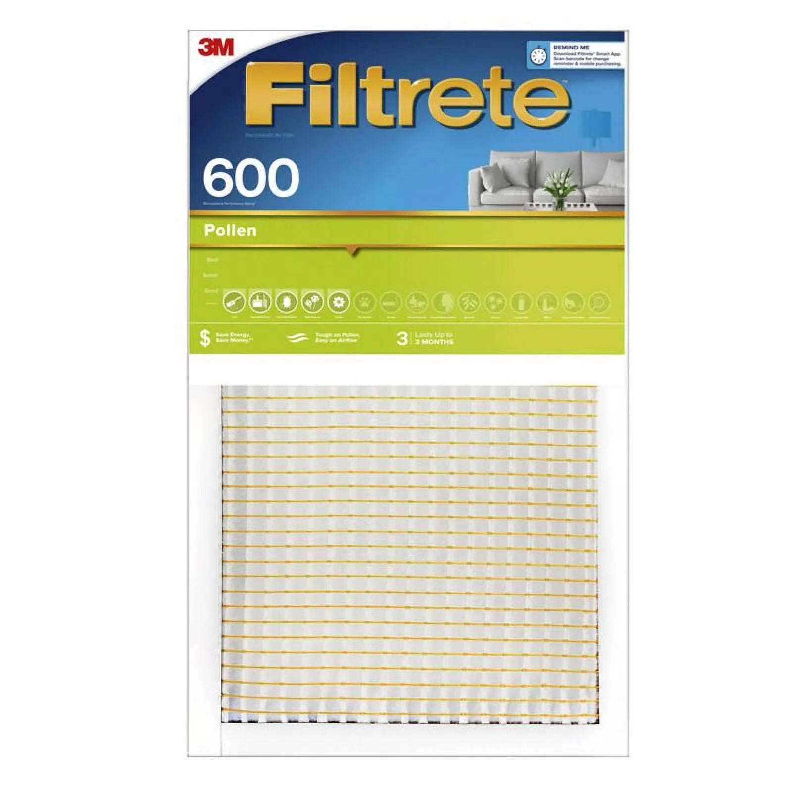 3M Filtrete 12 in. W X 24 in. H X 1 in. D 7 MERV Pleated Air Filter 1 pk