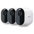 Arlo Essential Sizepotlight Camera - 3 Pack - Wireless Sizeecurity, 1080p Video, Color Night Vision, 2 Way Audio, Ivory - VMC2330