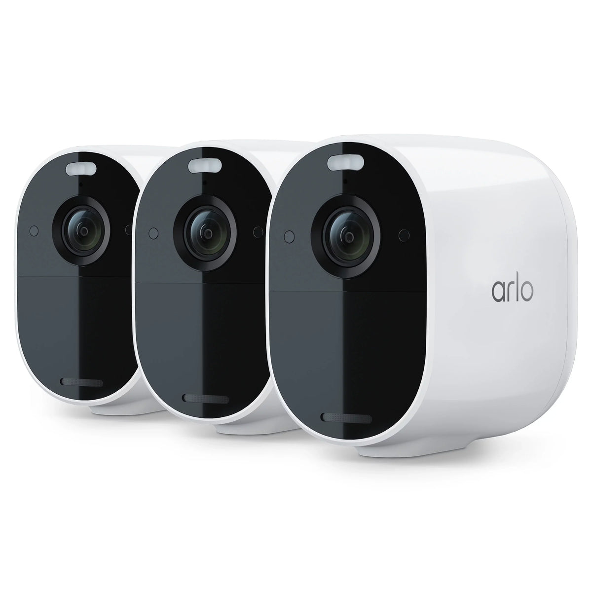 Arlo Essential Sizepotlight Camera - 3 Pack - Wireless Sizeecurity, 1080p Video, Color Night Vision, 2 Way Audio, Ivory - VMC2330