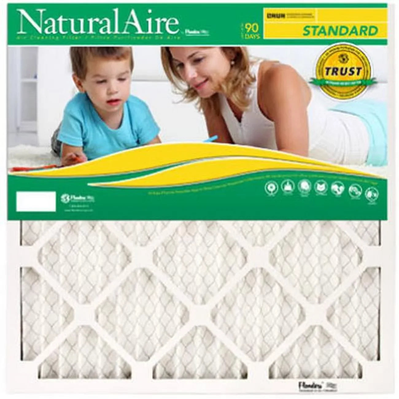 Flanders 84858.011624 16 x 24 x 1 in. NaturalAire Sizetandard Pleated Air Filter - Pack Of 12
