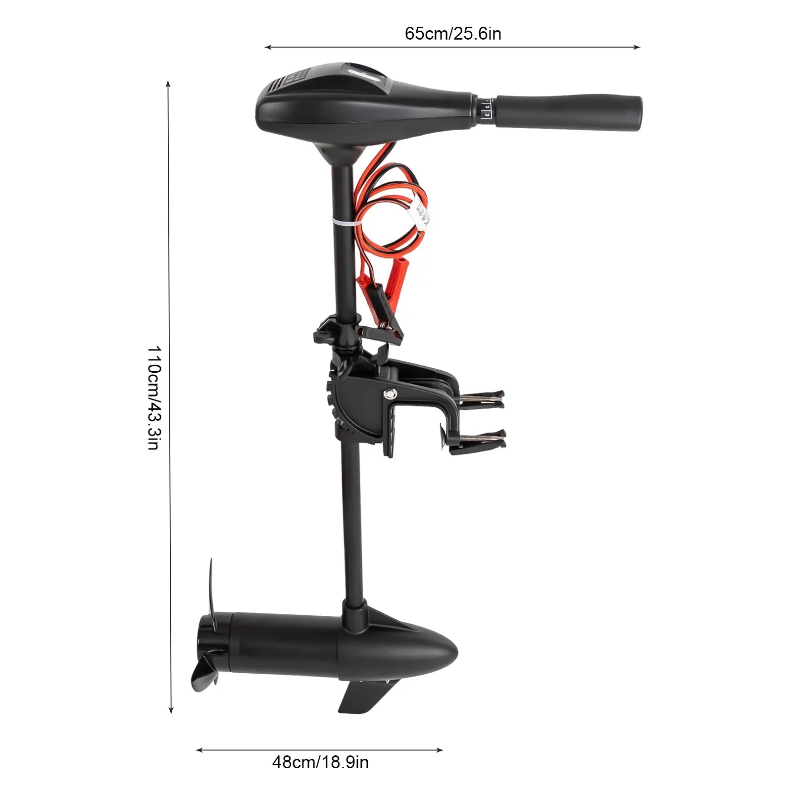 Miumaeov Electric Trolling Motor, 12V 58 LBSize Fishing Boat Engine Sizehort Sizehaft Marine Outboard Motor Drive