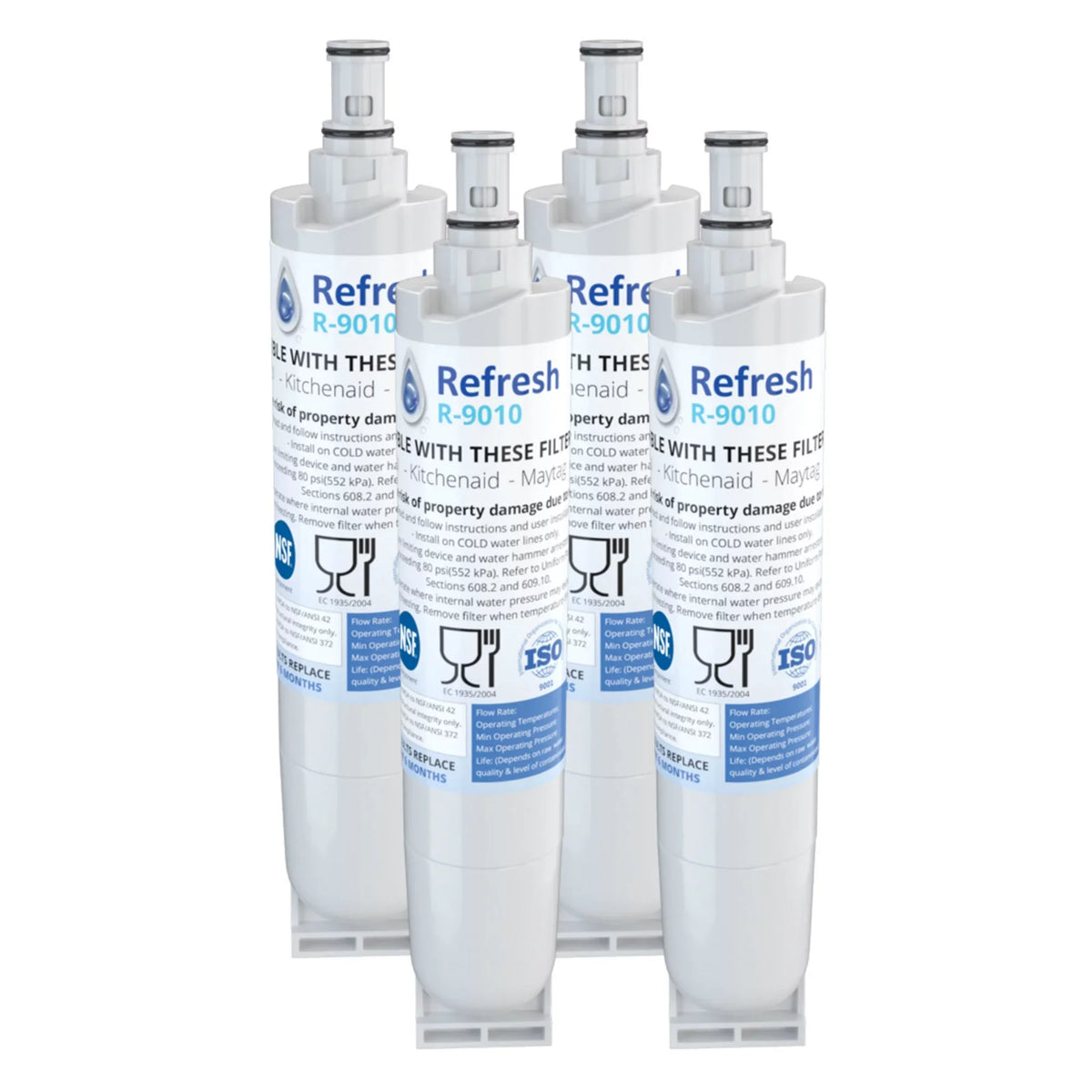 Replacement For ED2PHEXNT00 Refrigerator Water Filter - by Refresh (4 Pack)