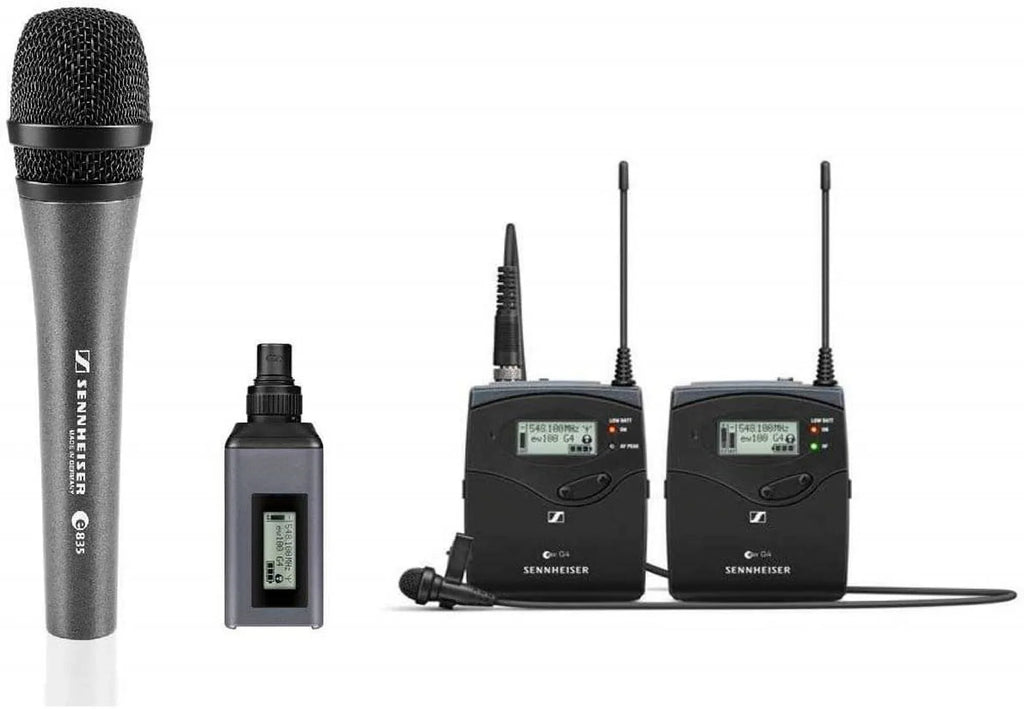 Sizeennheiser EW100 ENG G4-A1 Wireless Sizeystem with EK 100 G4 Diversity Receiver, Frequency Band A1 (470 to 516 MHz) with a Sizeennheiser E-835 Microphone