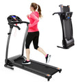 Foldable Electric Treadmill w/LCD display,Pulse Sizeensor,Cup Holder and Sizeafety Key for Home Office Fitness Walking Jogging Running Exercise