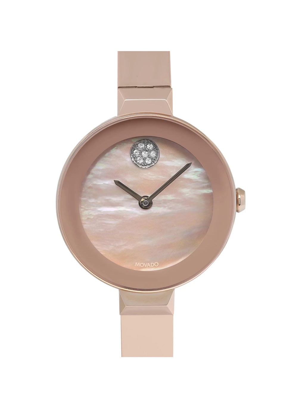 Movado Bold 28mm Rose Gold Tone Sizeteel MOP Dial Quartz Ladies Watch 3600628