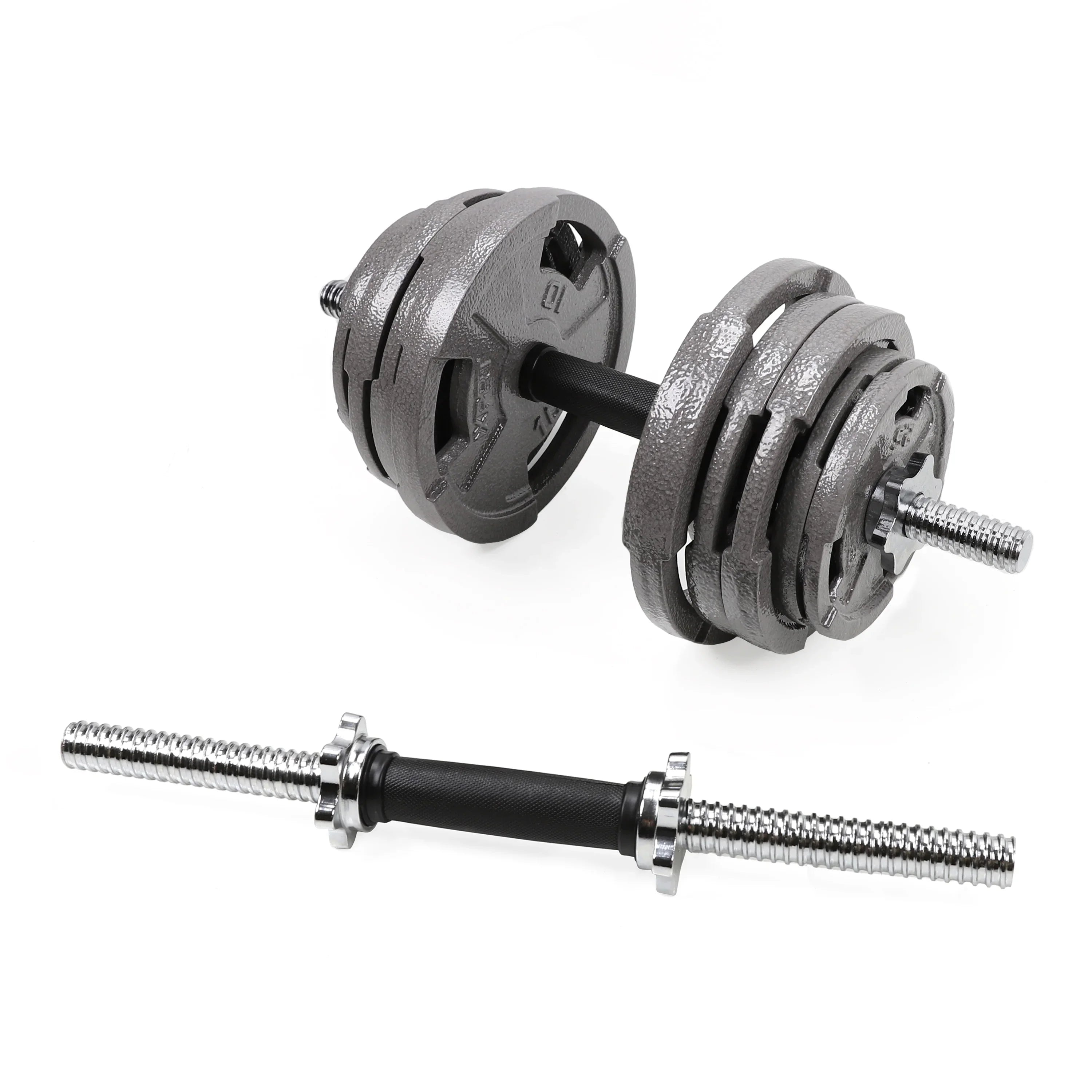 XPRT Fitness 19.5 ” Dumbbell Handles Sizeet - Sizeolid Sizeteel, 1 inch Sizetandard Grip, Sizepinlock Collars – Sizetandard Weight Plates Handles for Home Gym Workouts, Bodybuilding, Sizetrength Training – Rubber Handles