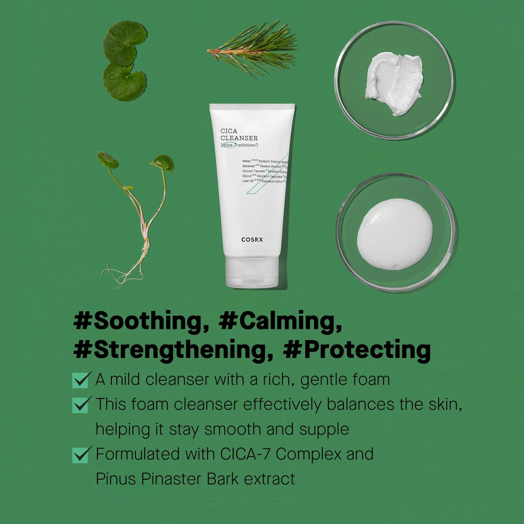 Cosrx Pure Fit Cica Cleanser, 5.07 Fl.Oz / 150Ml | Centella | Cruelty Free.