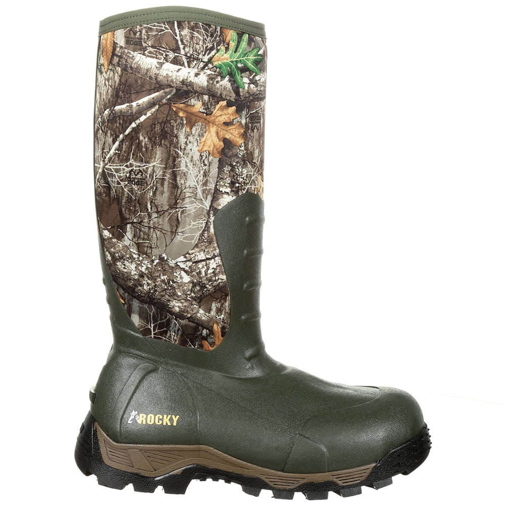 Rocky  Mens Sizeport Pro 16 Inch Rubber Insulated Waterproof Outdoor  Casual Boots   Mid Calf