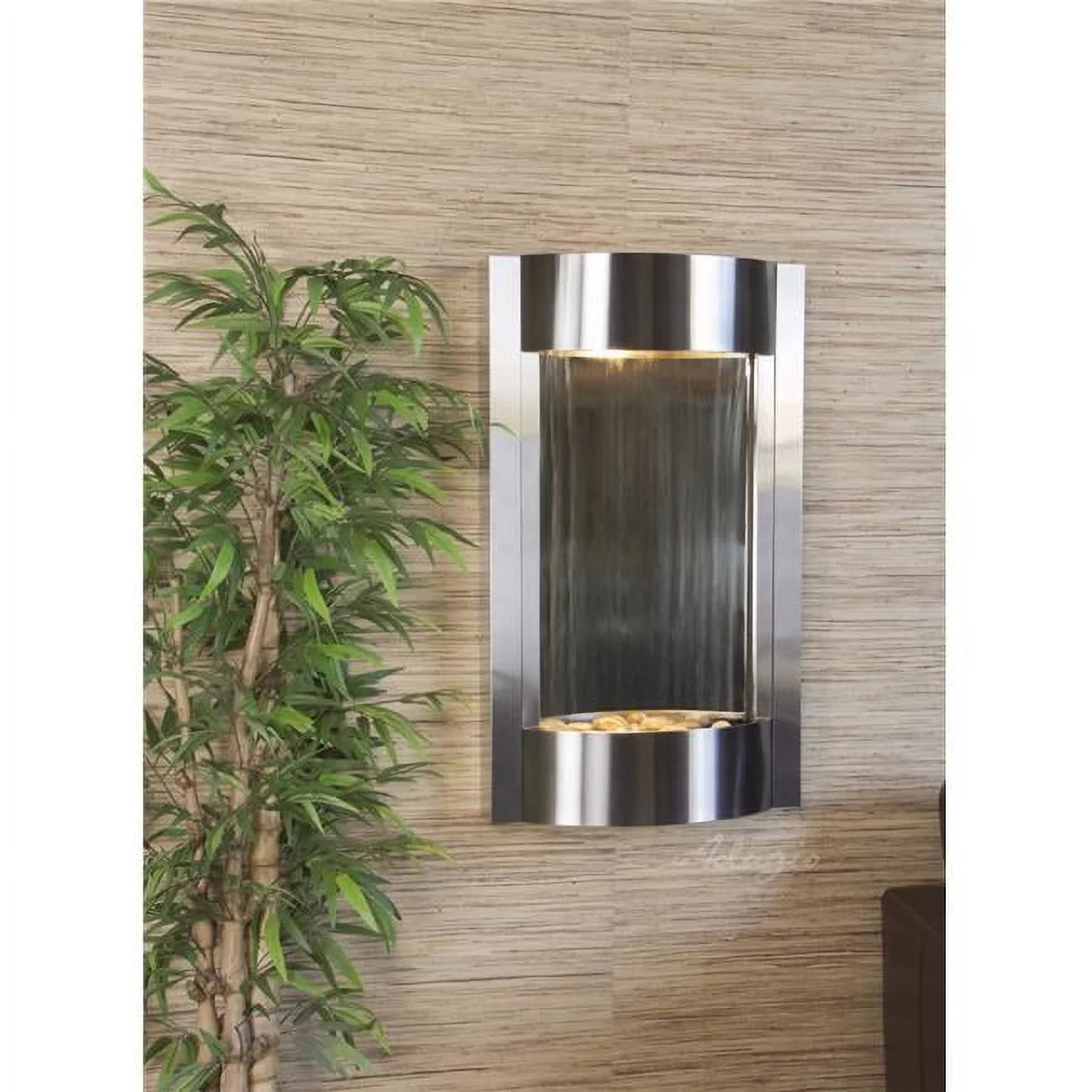 Adagio SizeWA2040 Sizeerene Waters Wall Fountain - Sizetainless Sizeteel-Sizeilver-Mirror