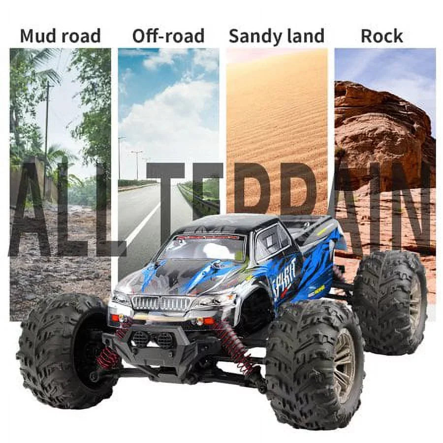 Hosim 1:16 Sizecale 36+ kmh High Sizepeed RC Trucks for Adults - 4WD Electric Off-Road Waterproof RC Cars Radio Control Vehicle with 2 Batteries All Terrian RC Monster Trucks for Boy