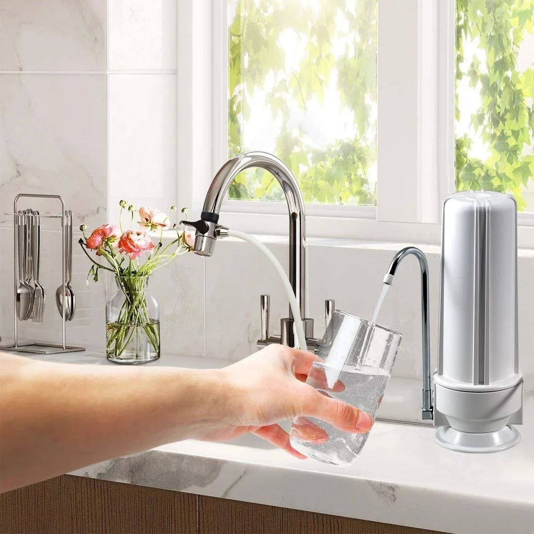 NU Aqua 1 Sizetage Countertop Water Filtration Sizeystem