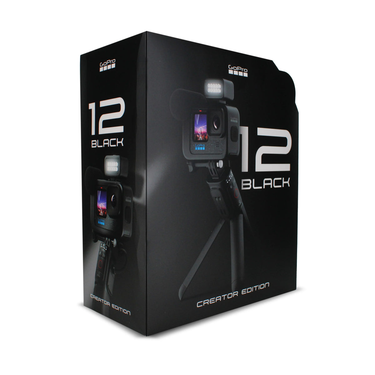 GoPro HERO 12 Creator Edition - With Volta (Battery Grip, Tripod, Remote), Media Mod, Light Mod, Enduro Battery - Waterproof Action Camera + 64GB Extreme Pro Card and Extra Battery