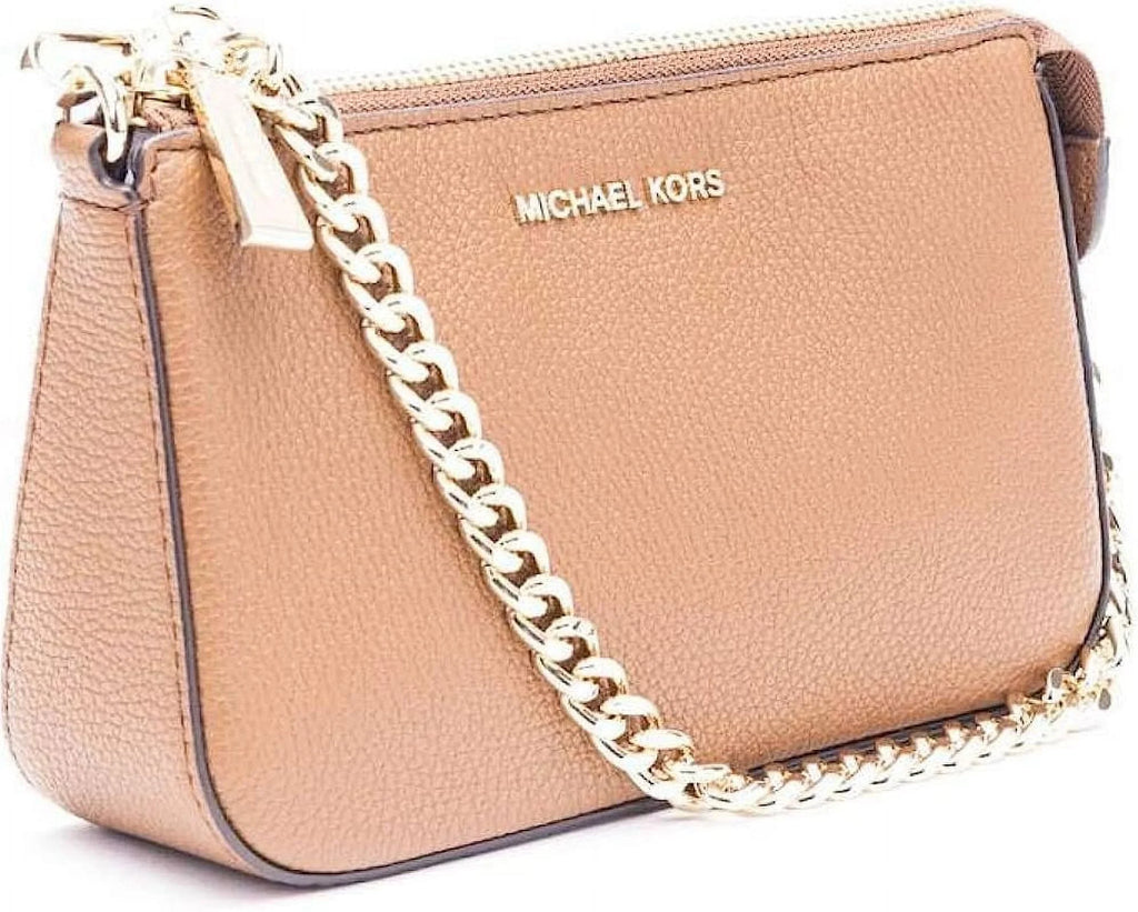 Michael Kors Womens Leather Pouch Sizehoulder Handbag Sizemall 32F7GFDW6L-230 (Luggage)