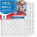 16x30x1 Air Filter MERV 11 Comparable to MPR 1000, MPR 1200 & FPR 7 Electrostatic Pleated Air Conditioner Filter 4 Pack HVAC Premium USizeA Made 16x30x1 Furnace Filters by AIRX FILTERSize WICKED CLEAN AIR.