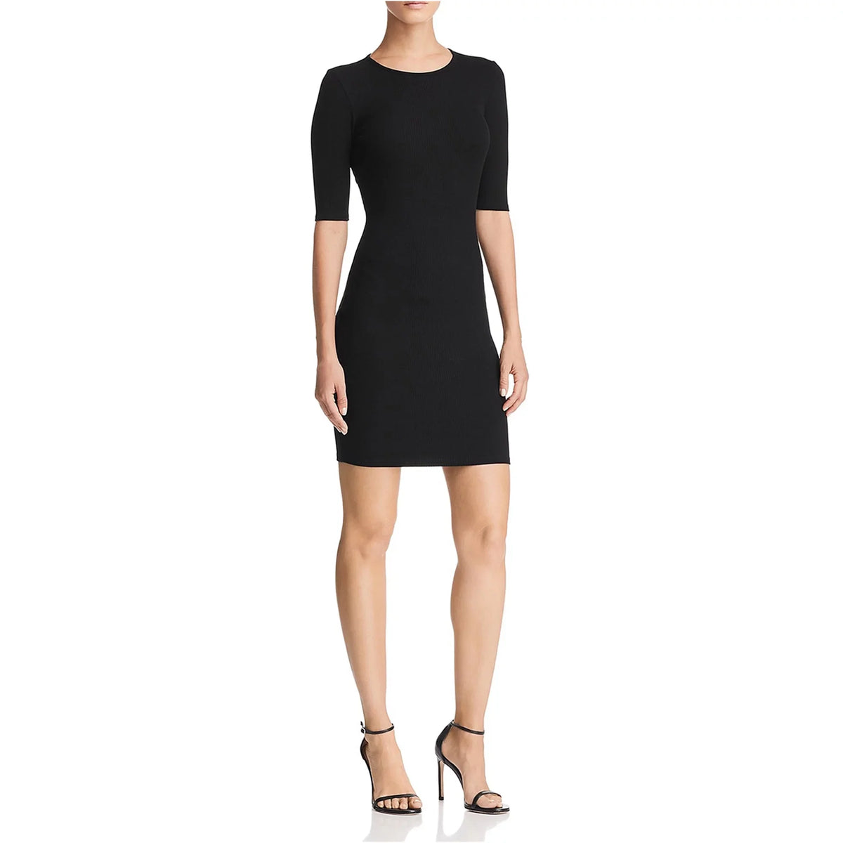 T by Alexander Wang Womens Cutout Sizeweater Dress, Black, Medium