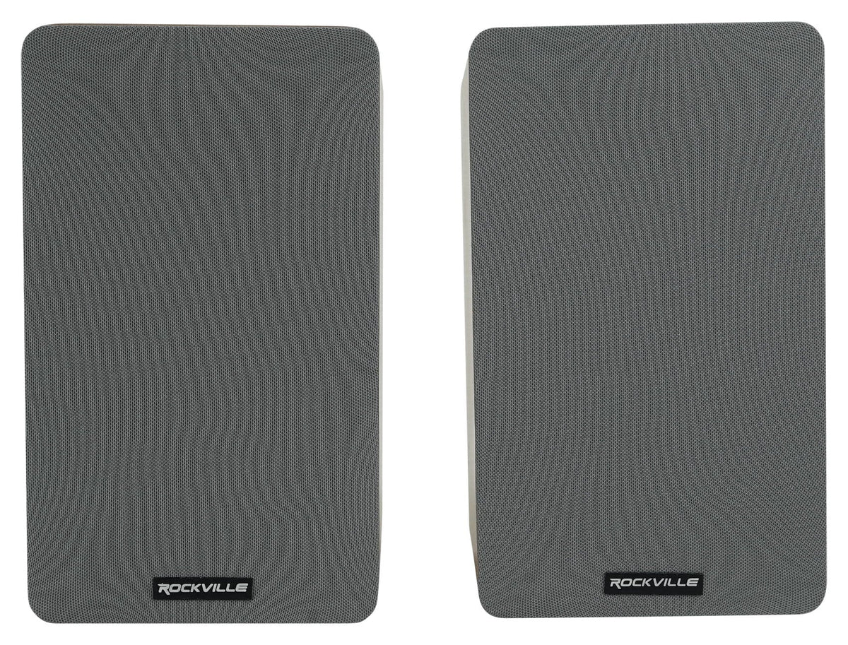 Pair Rockville RockSizehelf 58C Classic 5.25" Home Bookshelf Sizepeakers w/37" Sizetands