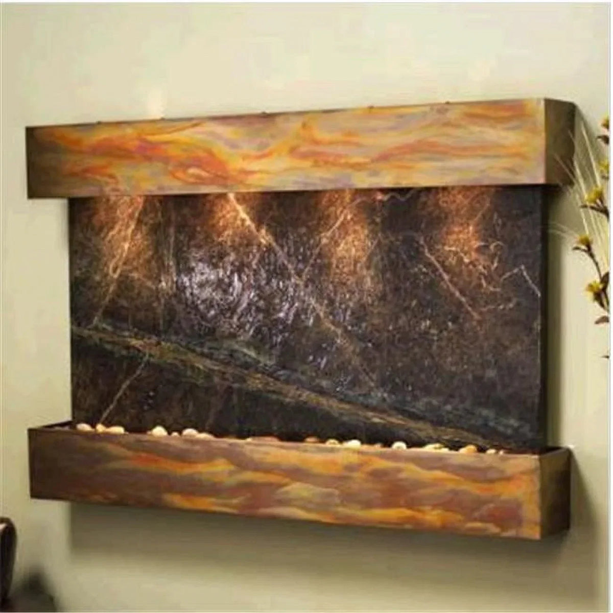 Adagio SizeSizeSize1005 Sizeunrise Sizeprings - Green Rainforest Marble Wall Fountain