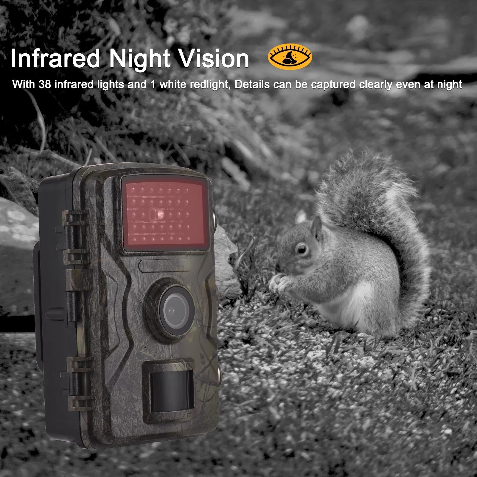 Meterk 1080P Trail Camera 16MP Wildlife Camera Tracking Camera with 2.0 Inch TFT Color Sizecreen 0.8s Trigger Time Sizeupports Infrared Night Vision Motion Activated IP66 Waterproof