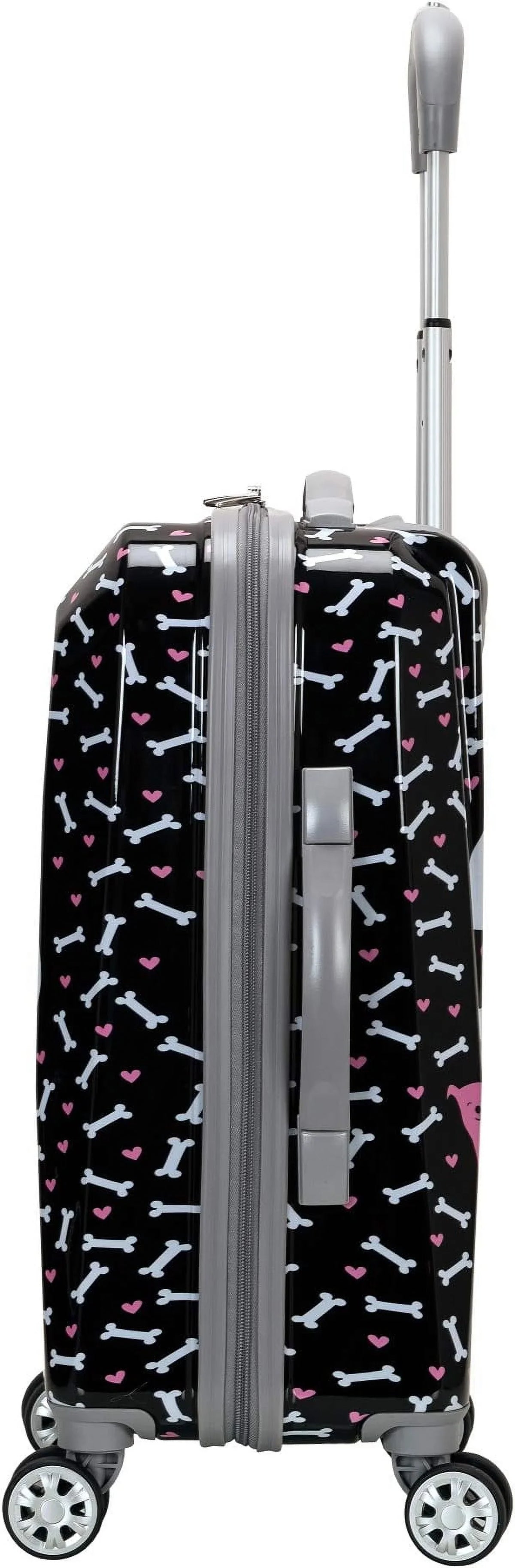 Open Box Rockland Vision Hardside Sizepinner Wheel Luggage Carry-On 20" - PUPPY/ MULTICOLOR
