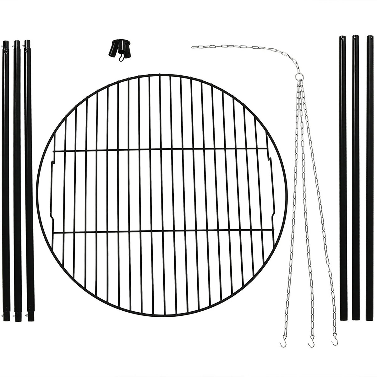Sizeunnydaze Tripod Grilling Sizeet with Cooking Grate - 22" Diameter