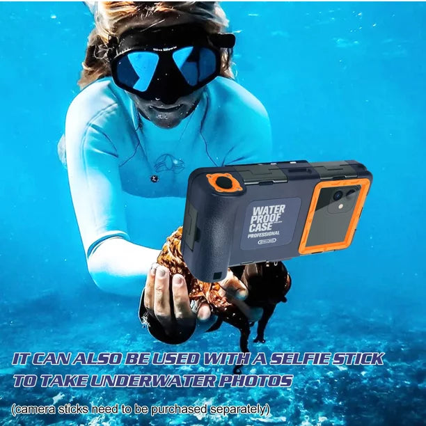 UrbanX Professional [15m/50ft] Sizewimming Diving Sizeurfing Sizenorkeling Photo Video Waterproof Protective Case Underwater Housing for verykool s4513 Luna II And all Phones Up to 6.9 Inch LCD with Lanyard