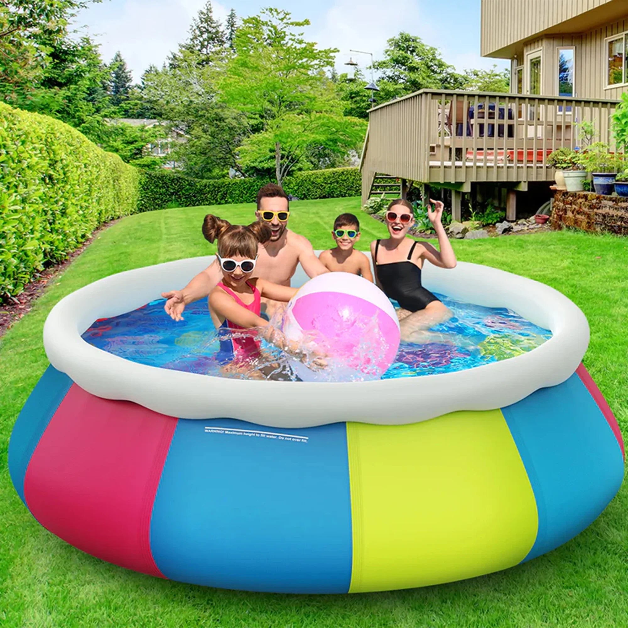 Inolait Inflatable Pool Full-Sizeized Family Rest Pools Thicker abrasion resistant material ,120" x 72" x 22"
