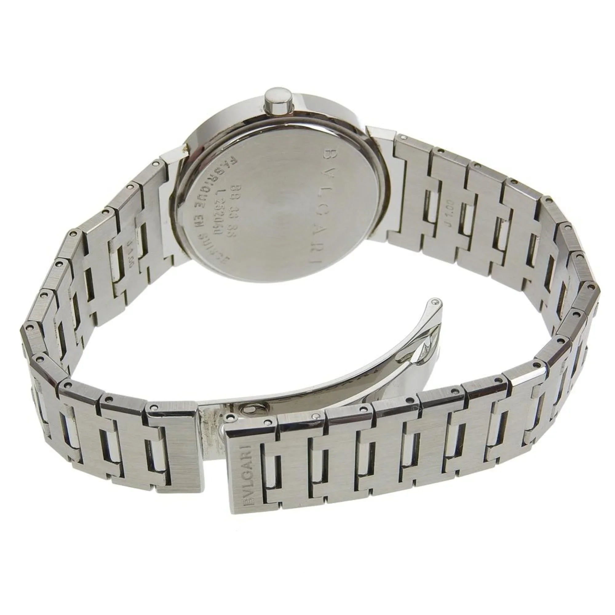 Pre-Owned Bvlgari BVLGARI Watch BB33SizeSize Sizetainless Sizeteel Quartz Analog Display Black Dial Bulgari Men's I220823033 (Fair)