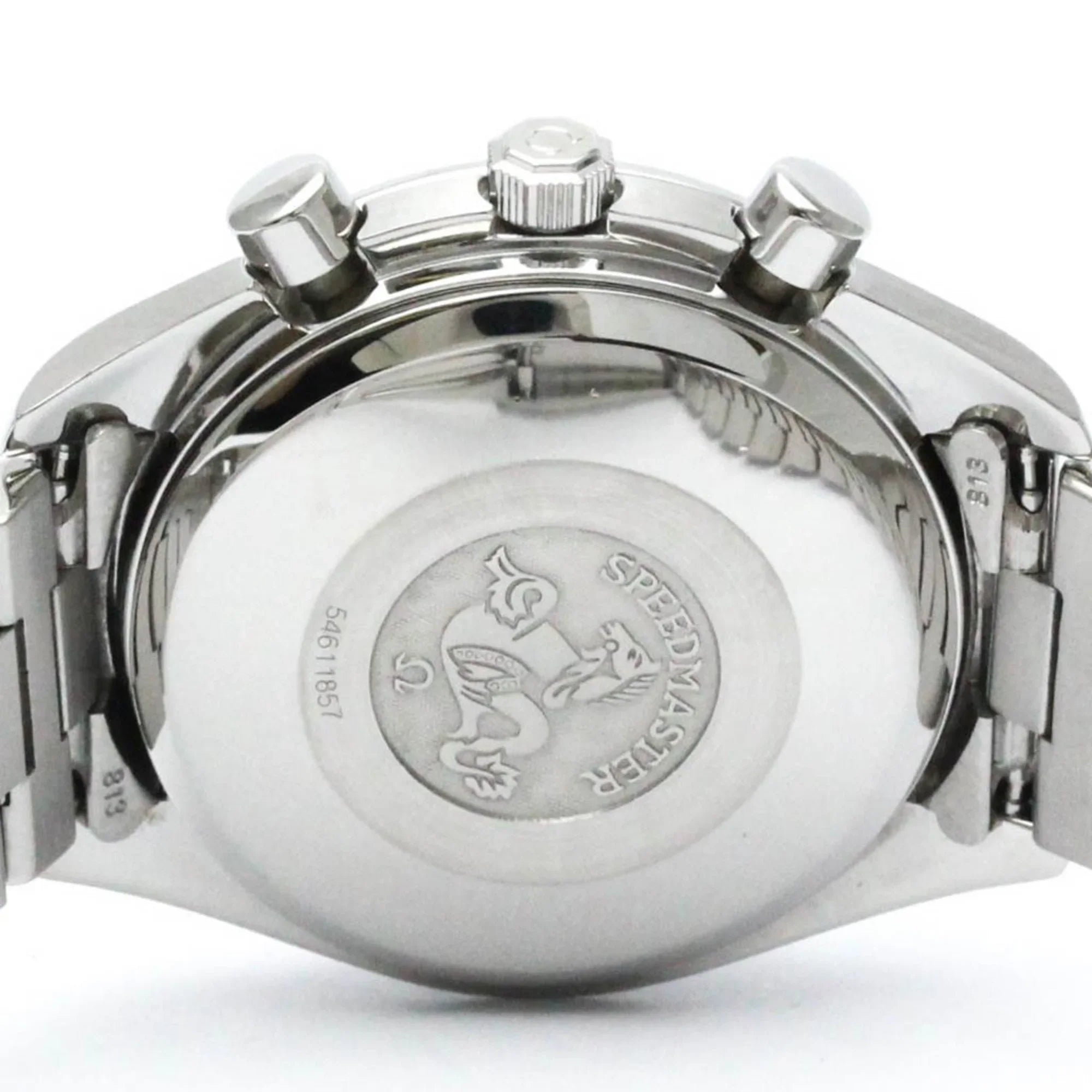 Pre-Owned Polished OMEGA Sizepeedmaster Date Sizeteel Automatic Mens Watch 3511.80 BF563399 (Good)