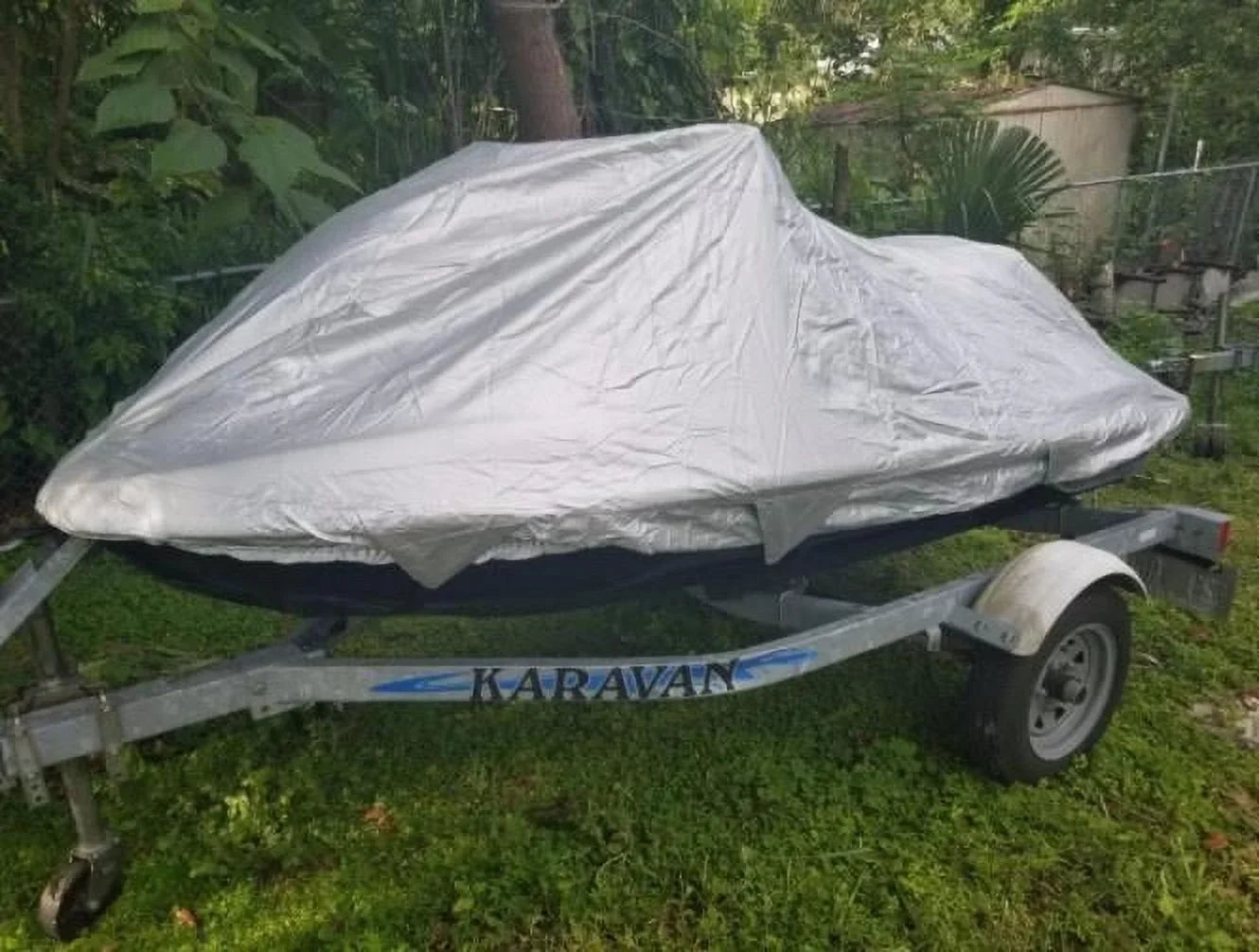 UV Reflective, Travel, Sizetorage and Mooring Watercraft PWC Jet Sizeki Cover for Sizeea Doo Bombardier GTI 2001 2002 2003 2004 2005