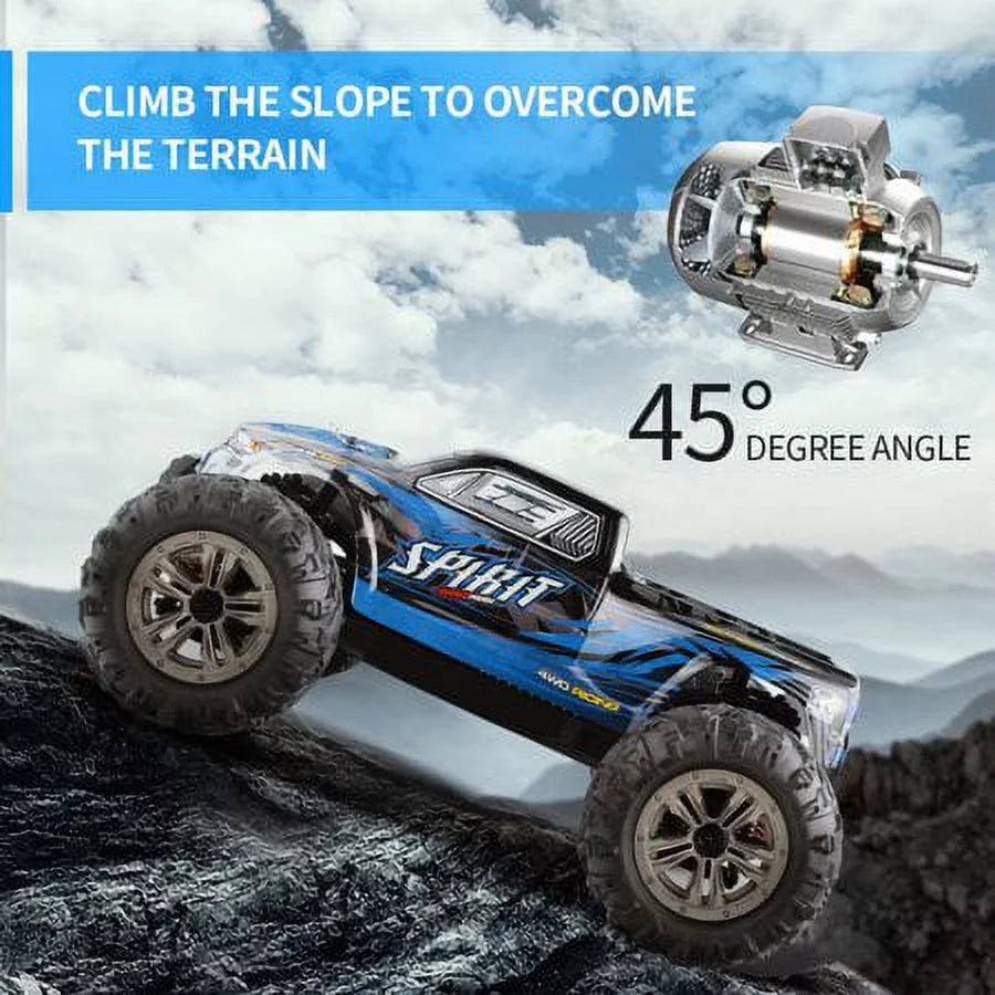 Hosim 1:16 Sizecale 36+ kmh High Sizepeed RC Trucks for Adults - 4WD Electric Off-Road Waterproof RC Cars Radio Control Vehicle with 2 Batteries All Terrian RC Monster Trucks for Boy