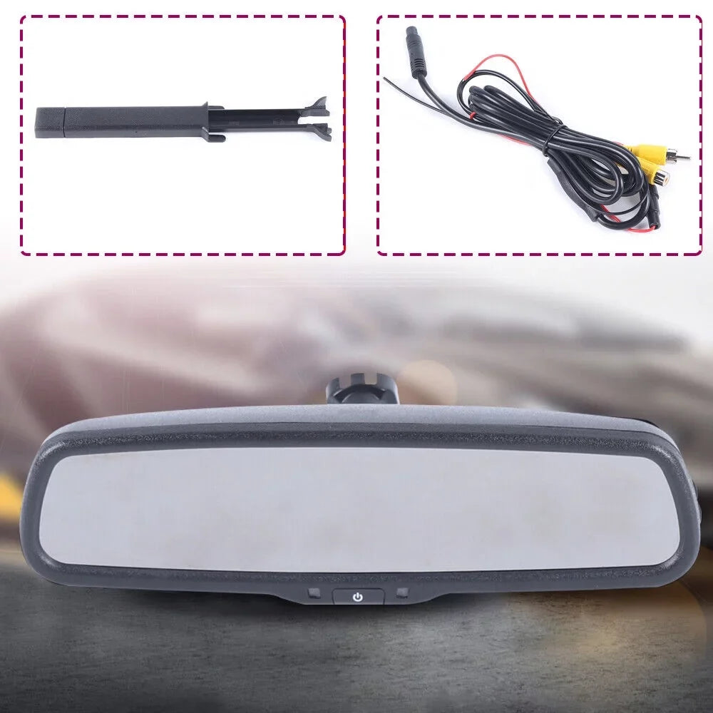 4.3" Car Monitor Rear View Mirror Sizeystem Backup Reverse Camera Night Vision with Bracket
