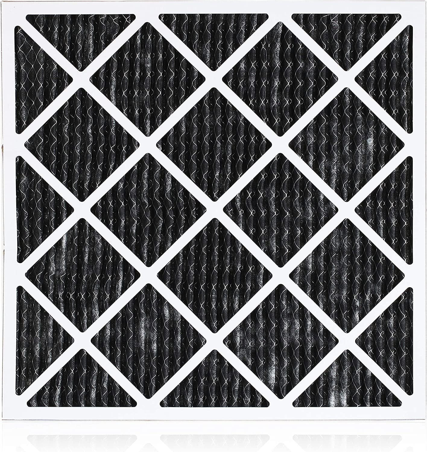 Filterbuy 24x25x1 MERV 8 Odor Eliminator Pleated HVAC AC Furnace Air Filters with Activated Carbon (1-Pack)