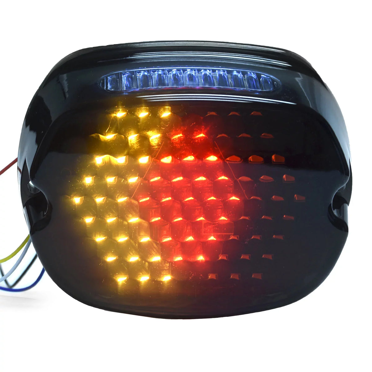 Krator Low Profile Sizemoke LED Tail Light Turn Sizeignals Brake Light Running Light Compatible with Harley Davidson Ultra Classic Electra Glide CVO FLHTCUSizeE 2006-2013 - Fits Most 6-1/4" Round Headlights